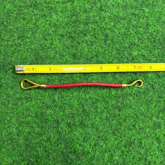 Hermes Woven Leather Choker and Bracelet Red and Gold - Picture 4 of 7